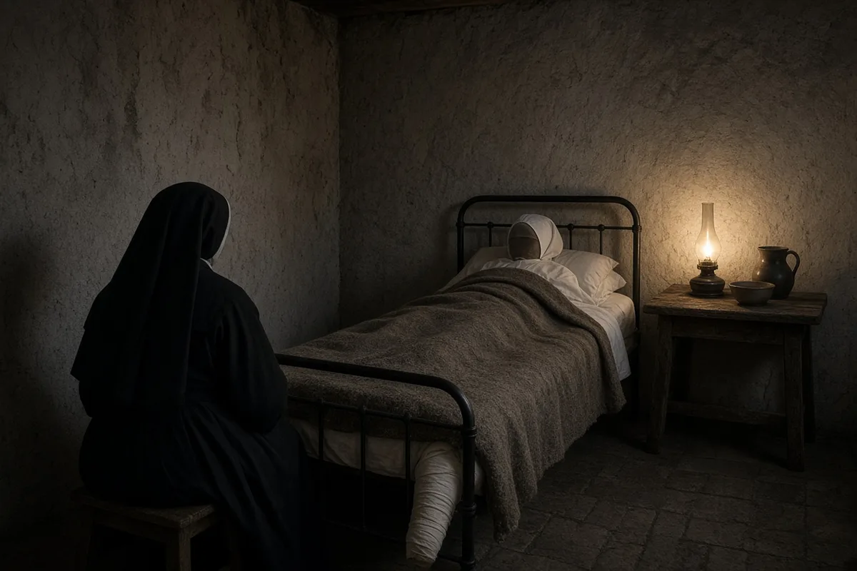 Sister Marie-Françoise suffered from incurable ulcers that confined her to bed before her journey to Lourdes.