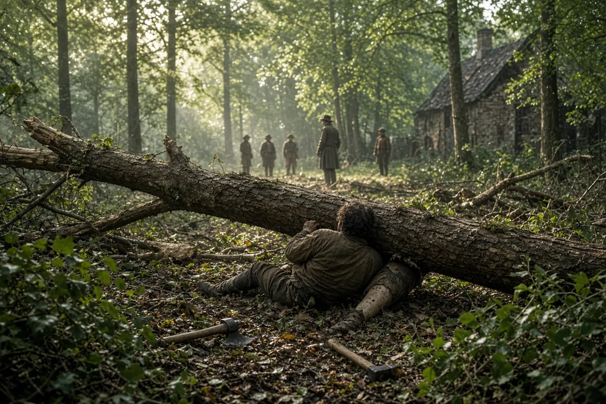 In 1867 a falling tree shattered Pierre de Rudder's left leg, creating a non-union fracture that would not heal.