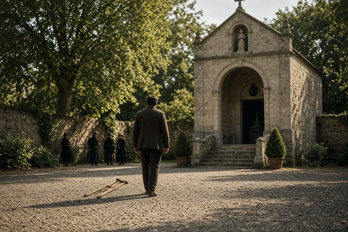 Witnesses saw him walk normally immediately after the prayer.