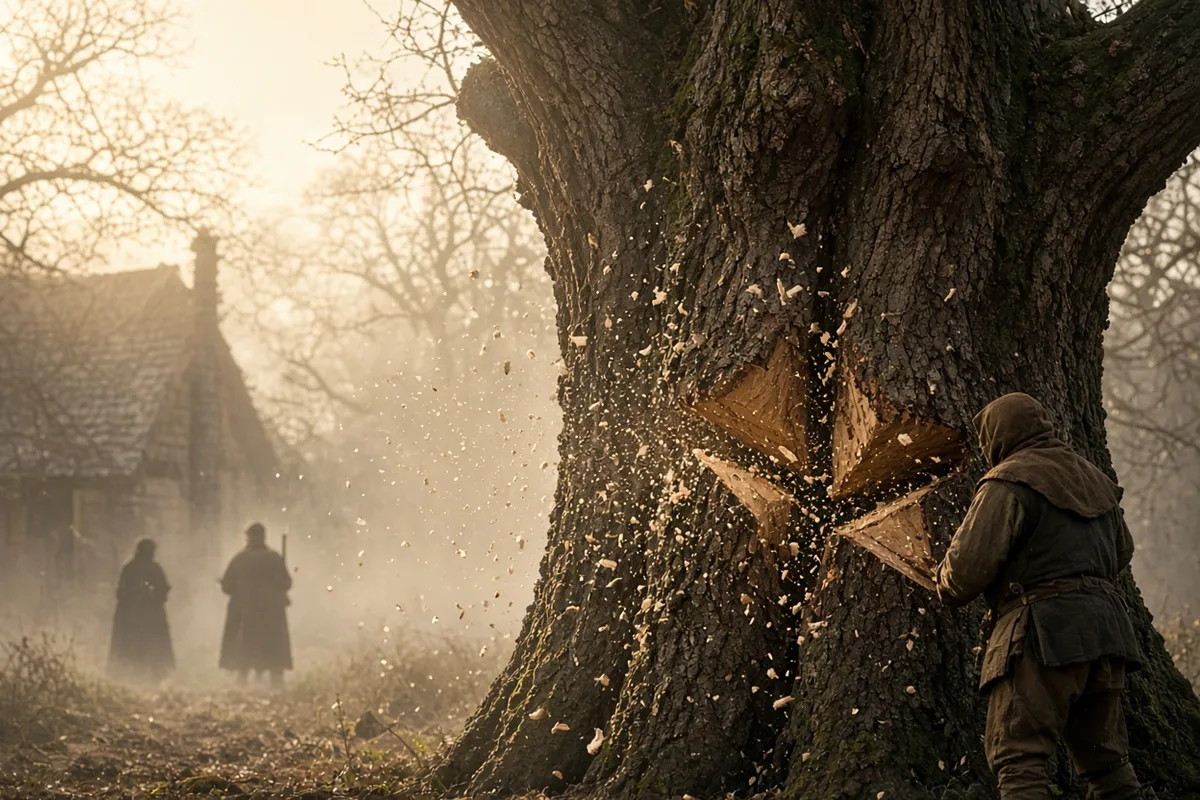 Boniface chopped down the oak of Donar at Geismar.