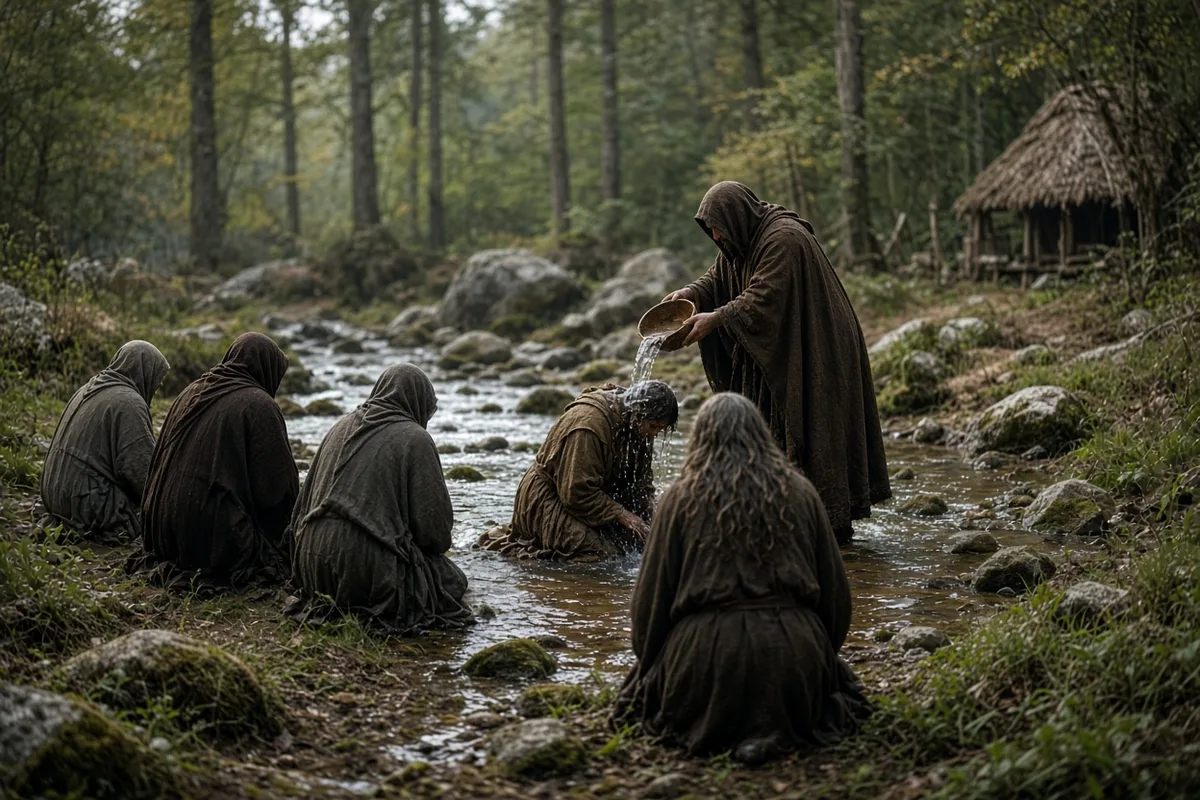 The Hessians accepted baptism after the oak was felled.