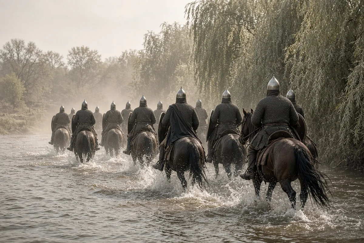 Otto’s armored cavalry broke the Magyar lines and decided the outcome at Lechfeld.
