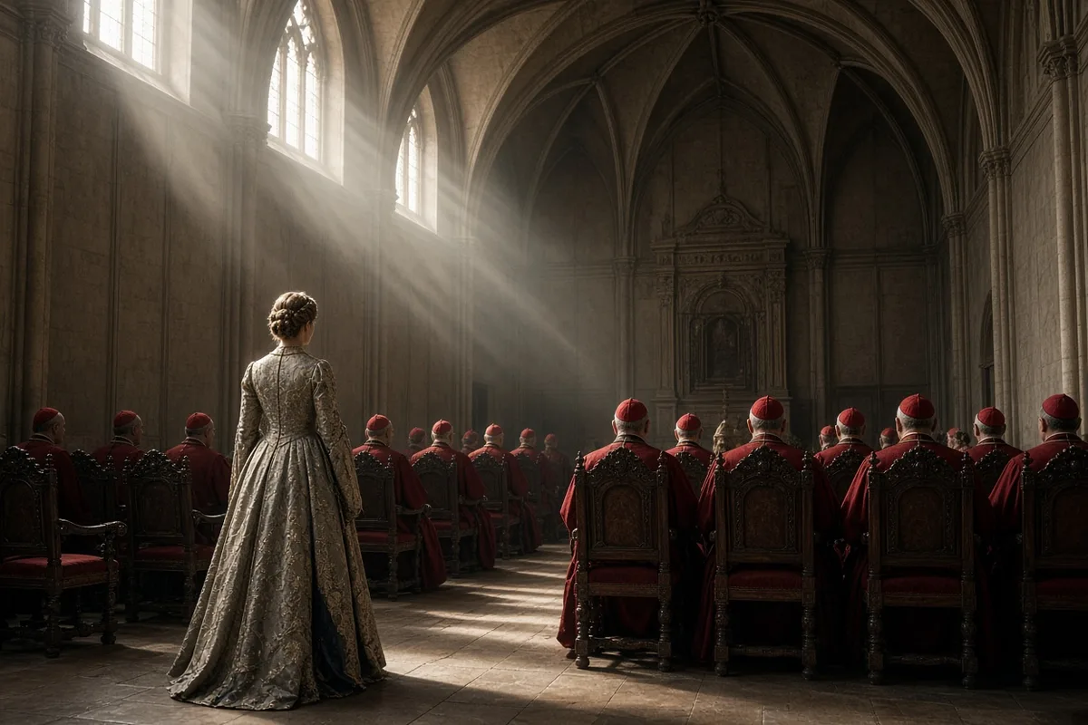 Catherine mediated discussions between the pope and the College of Cardinals.