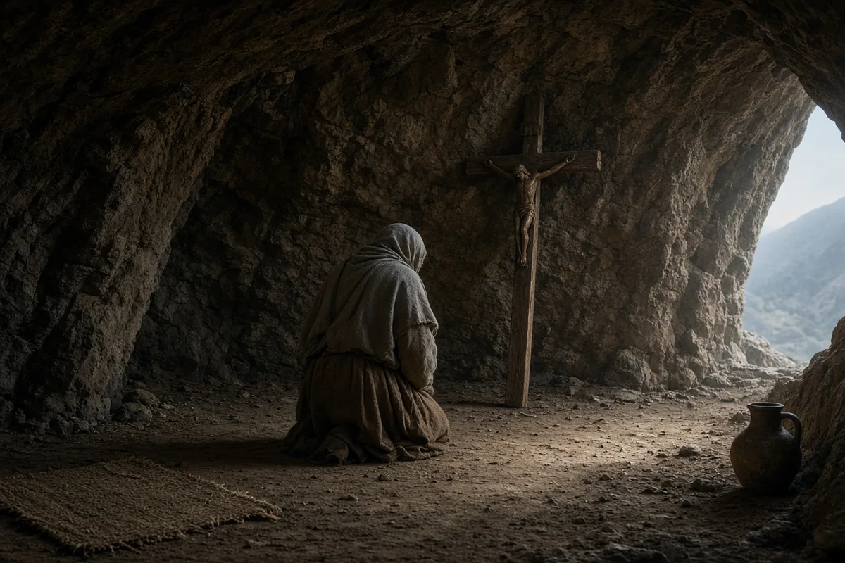 Francis withdrew to a cave on Mount La Verna to continue his devotions in isolation.
