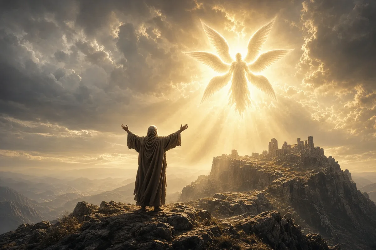 While praying on Mount La Verna in 1224, Francis beheld a vision of a seraph.