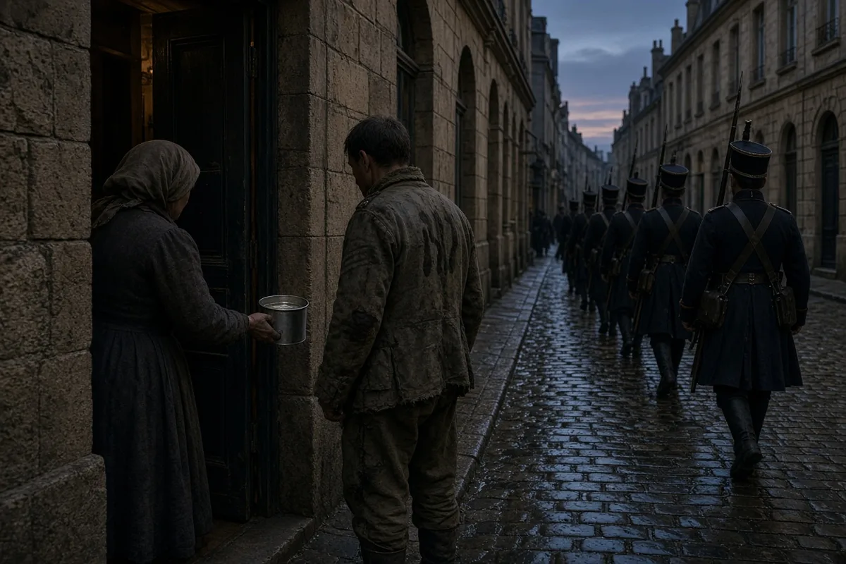 Residents of Le Mans provided water and other aid to British prisoners while they were marched through the town under German guard in 1940.