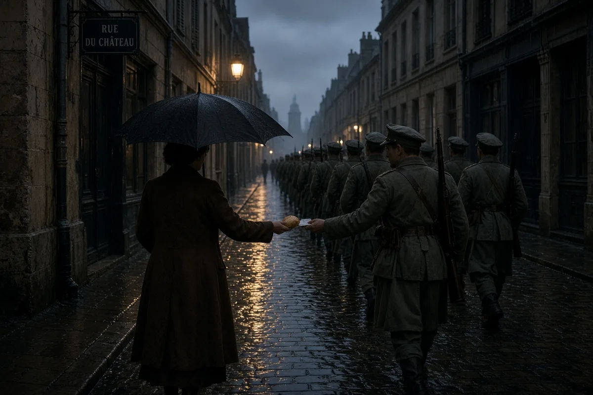 Le Mans residents secretly fed and aided British POWs marched through the town in 1940, risking punishment from German forces.