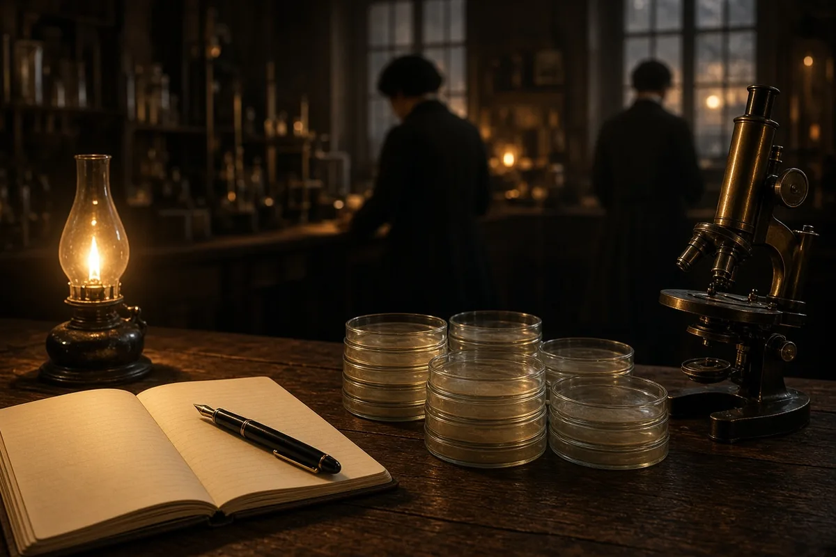 Observations of the antibacterial effect were recorded in laboratory notes in 1928.