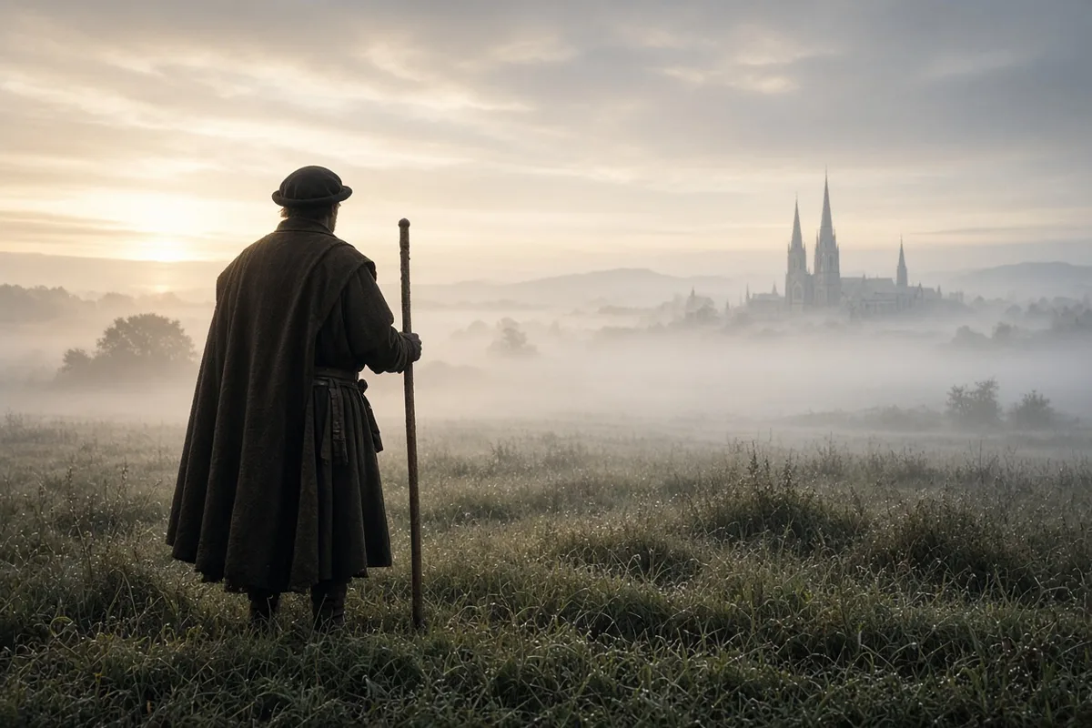 Fox wandered the countryside seeking answers before his decisive inner experience in 1647.