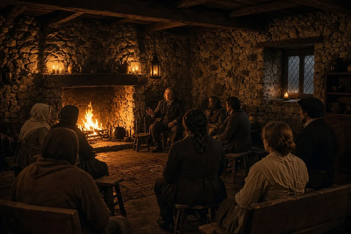 These gatherings emphasized silent waiting and the inner light, distinguishing the emerging Quaker movement.