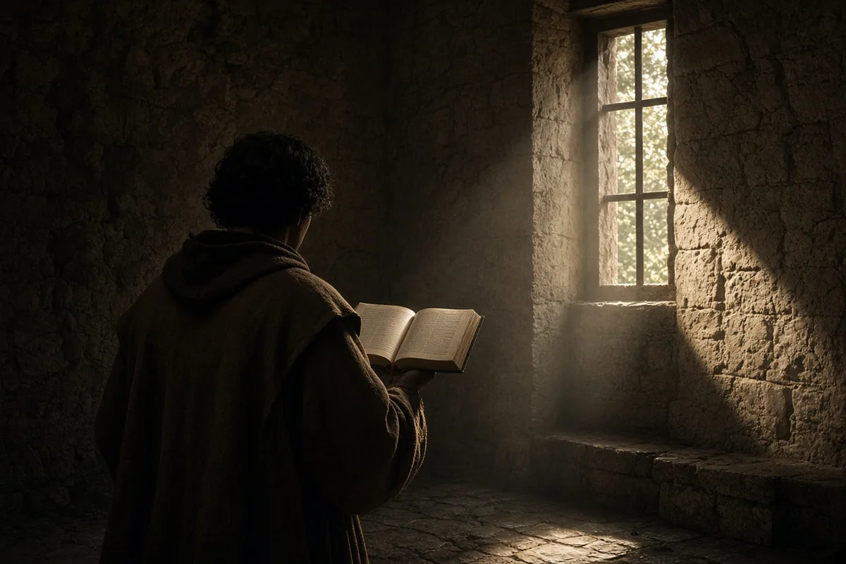 Bunyan recorded intense periods of spiritual despair while studying Scripture in his cell.