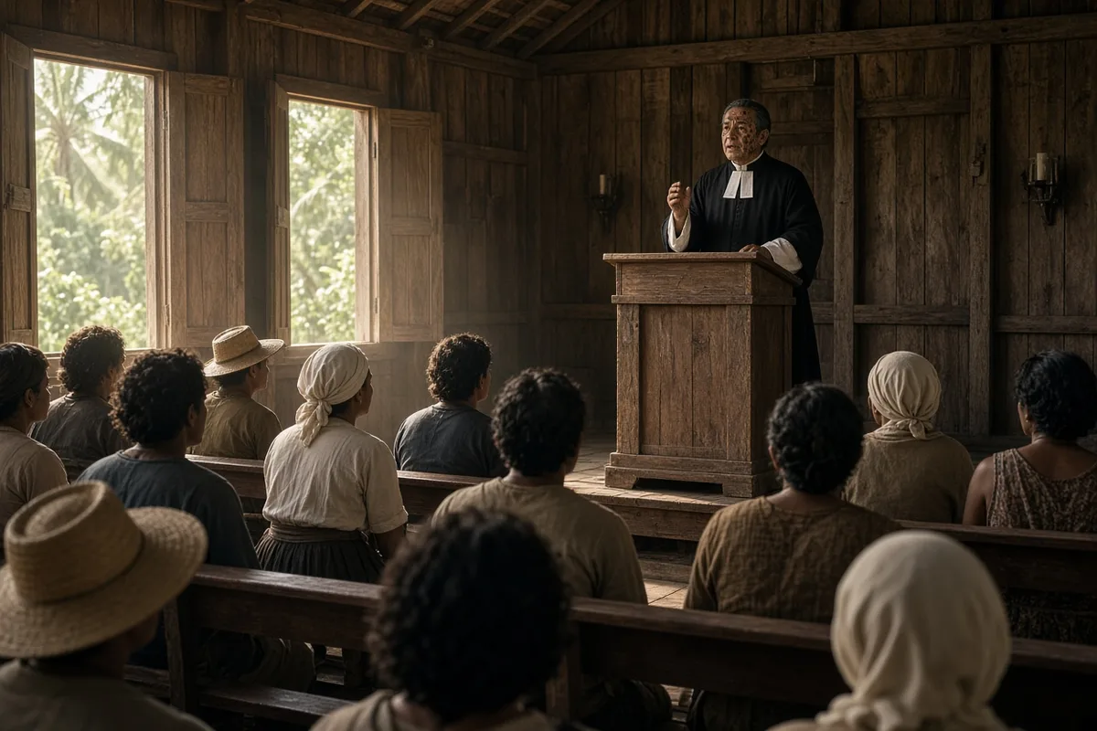 In 1885, after eleven years of service, Damien revealed he had contracted leprosy himself, addressing his congregation as 'we lepers.'