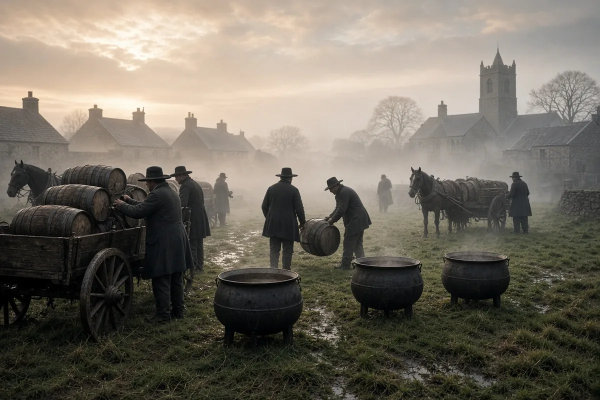 Quakers organized soup kitchens in 1846 to feed starving Irish families during the potato famine.