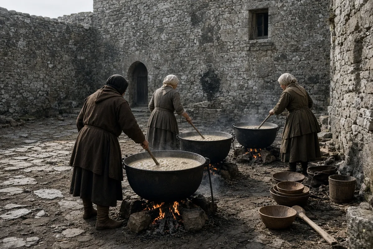 Soup kitchens distributed hot meals made from imported grain to thousands of famine victims.