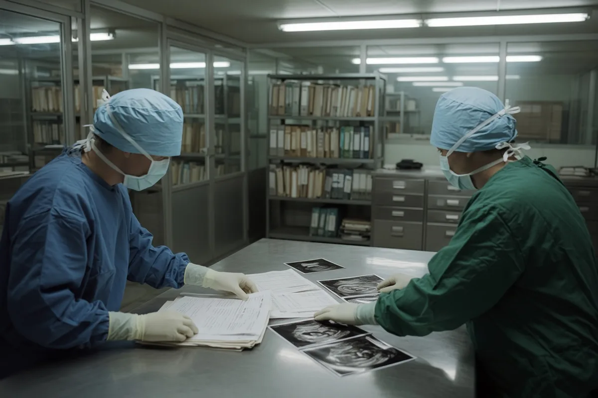 Obstetric records and surgeons' notes verified the severity of the uterine damage and its unexpected resolution.