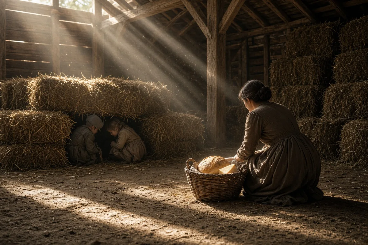 Jewish families were concealed in village barns and homes throughout the occupation.