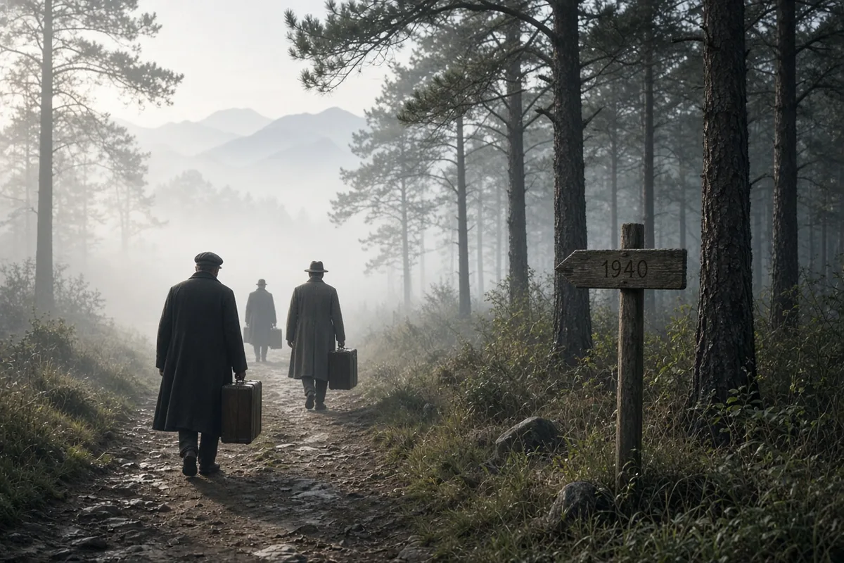 Refugees were guided through the surrounding countryside to safety.