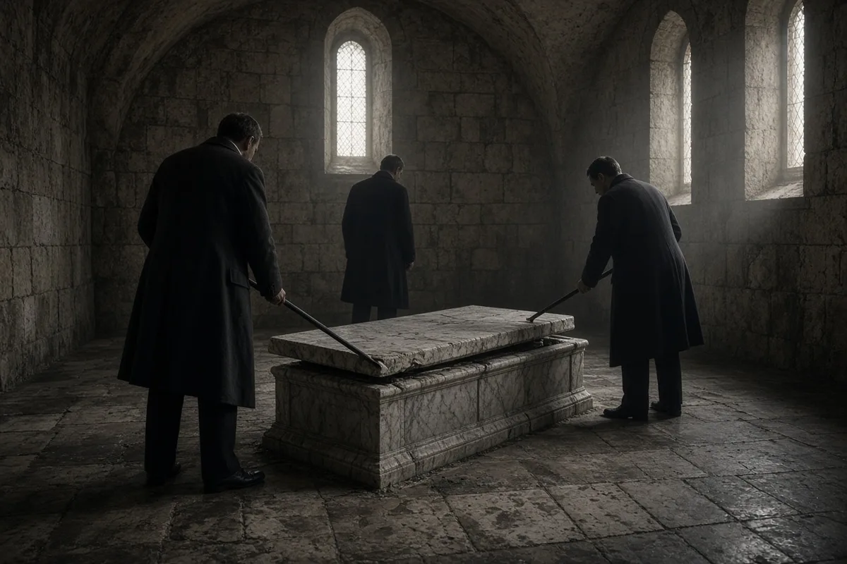 The 1925 exhumation began with the opening of Bernadette Soubirous's tomb in the presence of church and medical authorities.