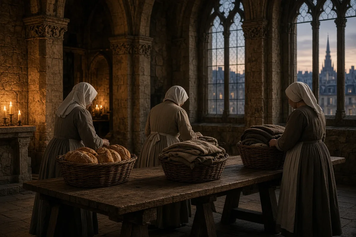 Vincent de Paul organized the Ladies of Charity in 1625 to deliver regular food and clothing to the poor of Paris.