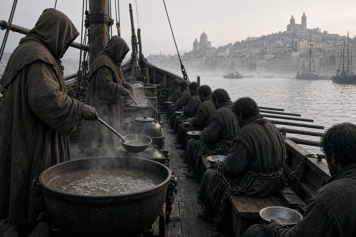 His conferences record systematic visits to provide nourishment and spiritual aid to galley slaves.