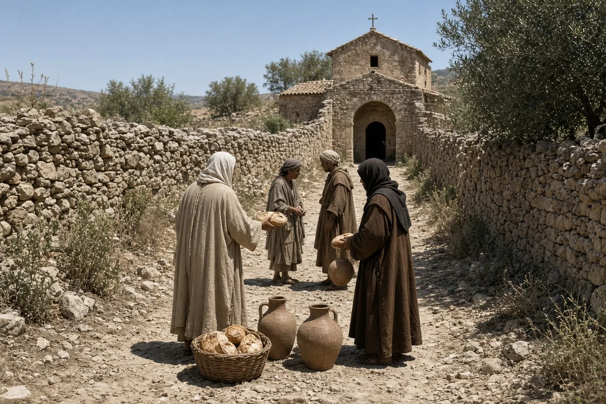 The communities provided hospitality and alms to pilgrims and the poor as part of their rule.