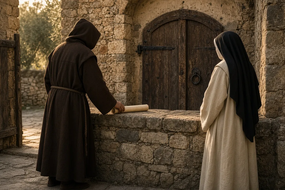 Francis and Clare together formalized the rule for the Order of Poor Ladies in 1212.