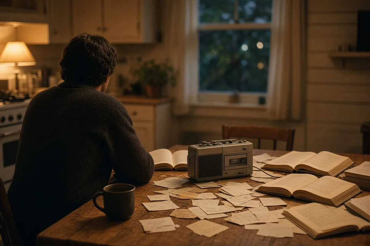 Strobel reviewed his research materials at home, weighing the evidence that would eventually lead to his conversion.