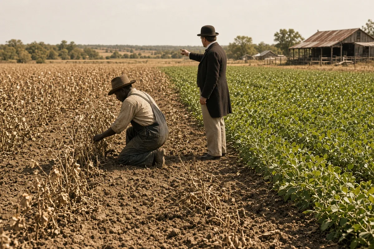 Carver taught Southern farmers to rotate depleted cotton fields with peanuts and sweet potatoes to restore the exhausted soil.