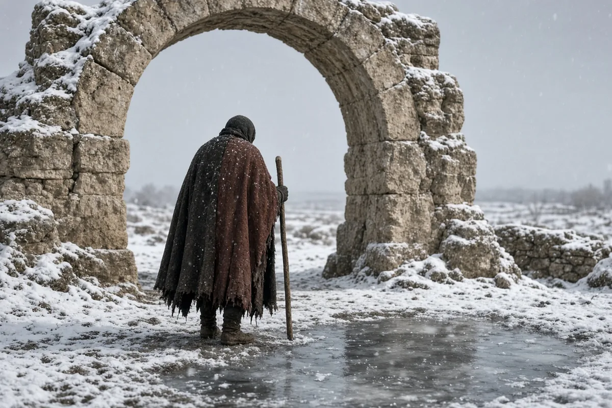 The beggar received half of Martin's cloak in the winter cold.
