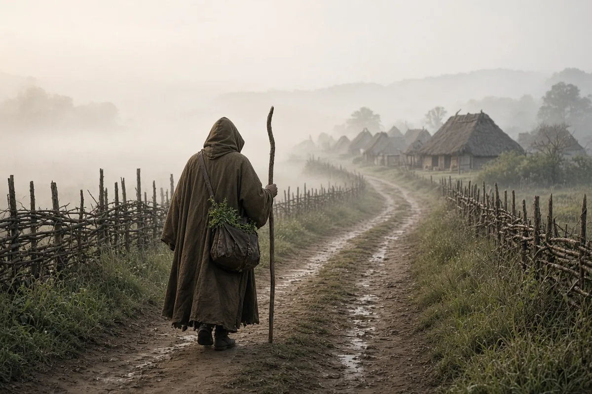 Cuthbert traveled villages during the Yellow Plague of 664 to minister to the afflicted.