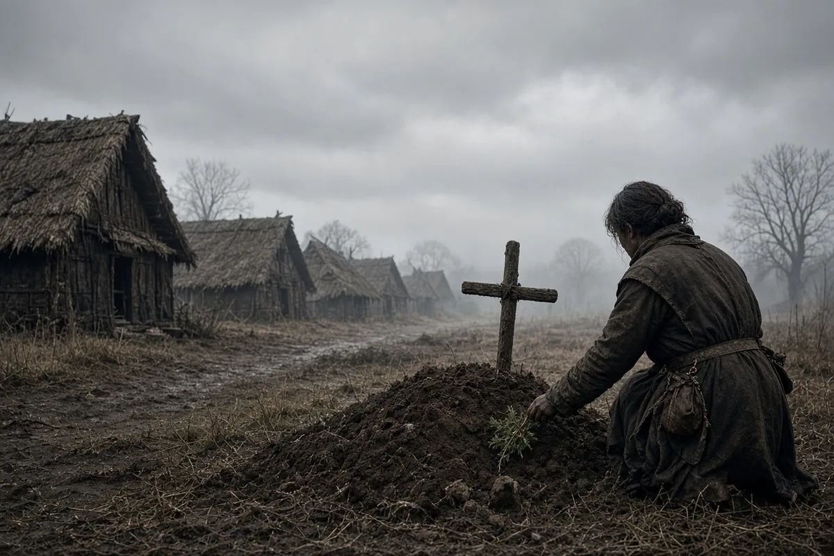 Many villages were devastated by the plague in 664, with Cuthbert offering solace.