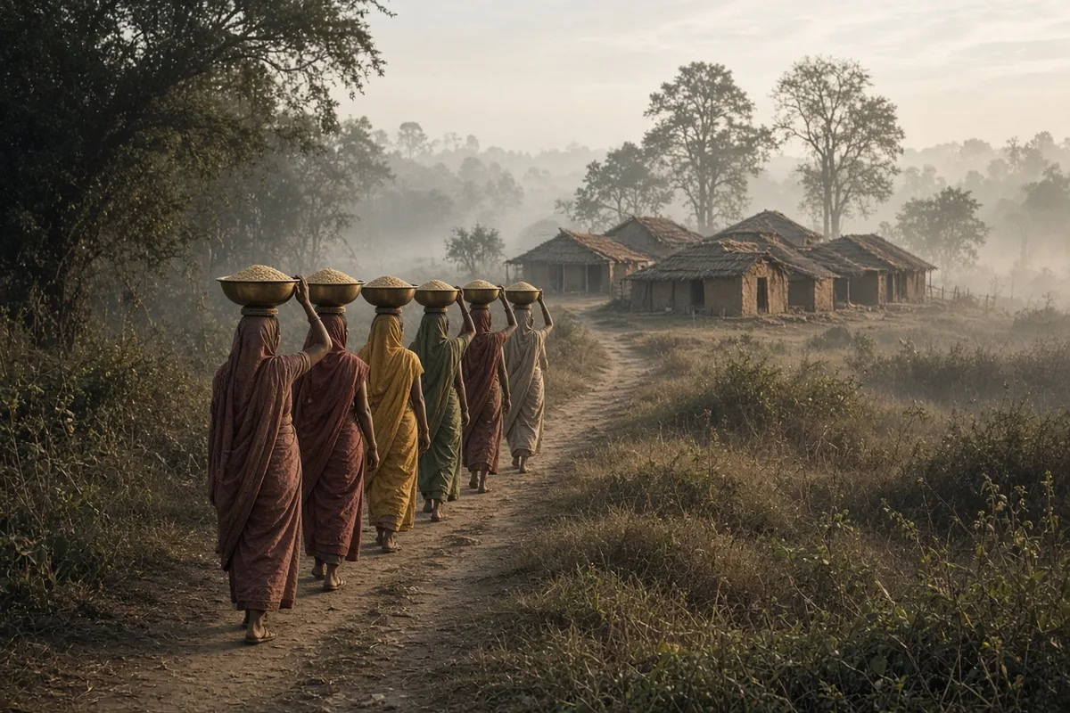 Daily care included the regular delivery of cooked meals from the village to the leprosy patients.