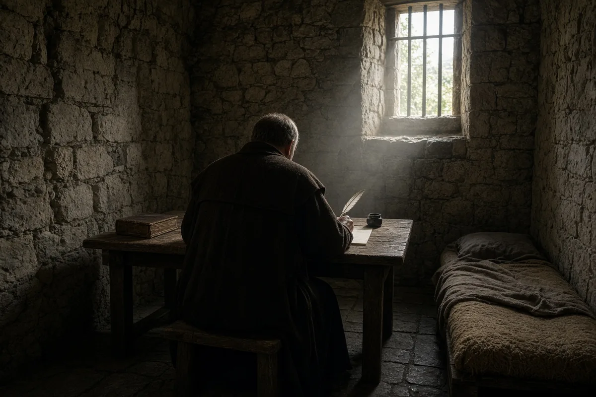 While imprisoned, More continued to write letters documenting his refusal to acknowledge the king as head of the church.