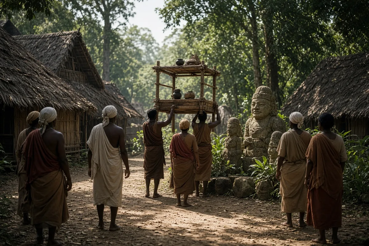 Missionaries established temporary sites for Christian worship while confronting local pagan shrines.