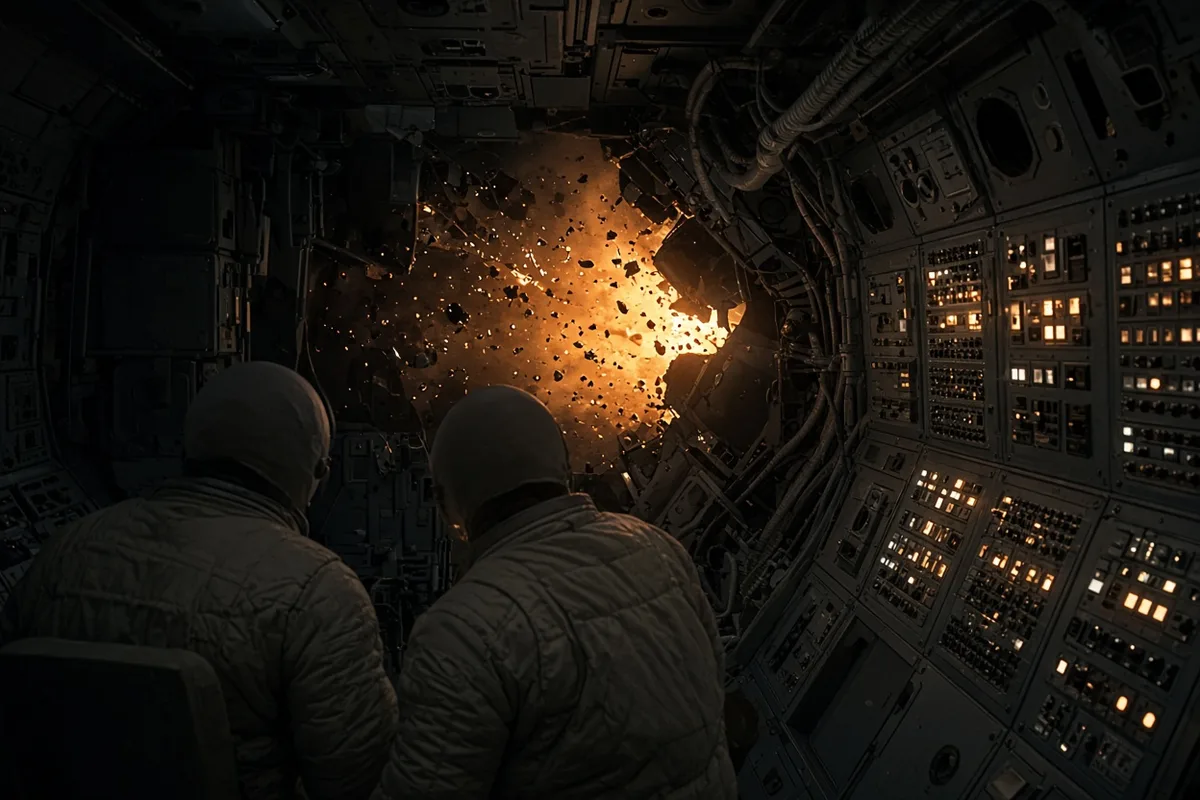 An oxygen tank explosion damaged the Apollo 13 service module on April 13, 1970.