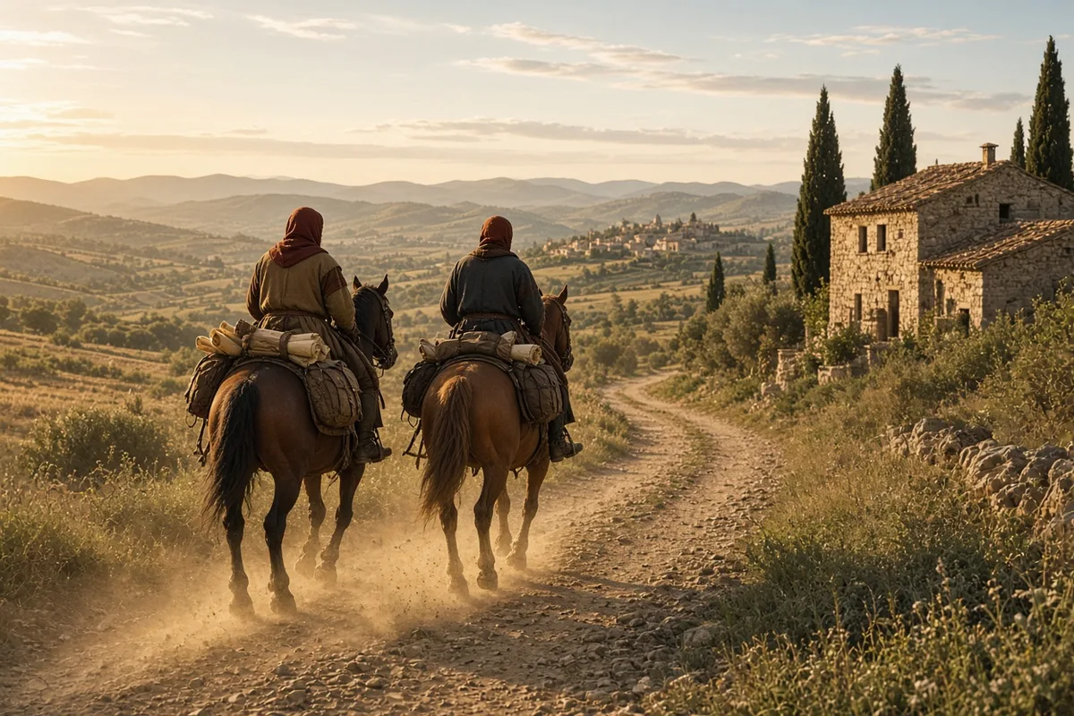 Catherine's letters were delivered by messengers from Italy to the papal court in Avignon.