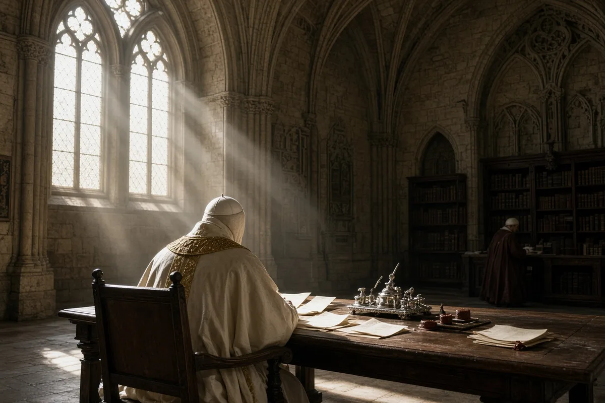 Pope Gregory XI read Catherine's letters while residing in the Avignon palace during the Avignon Papacy.