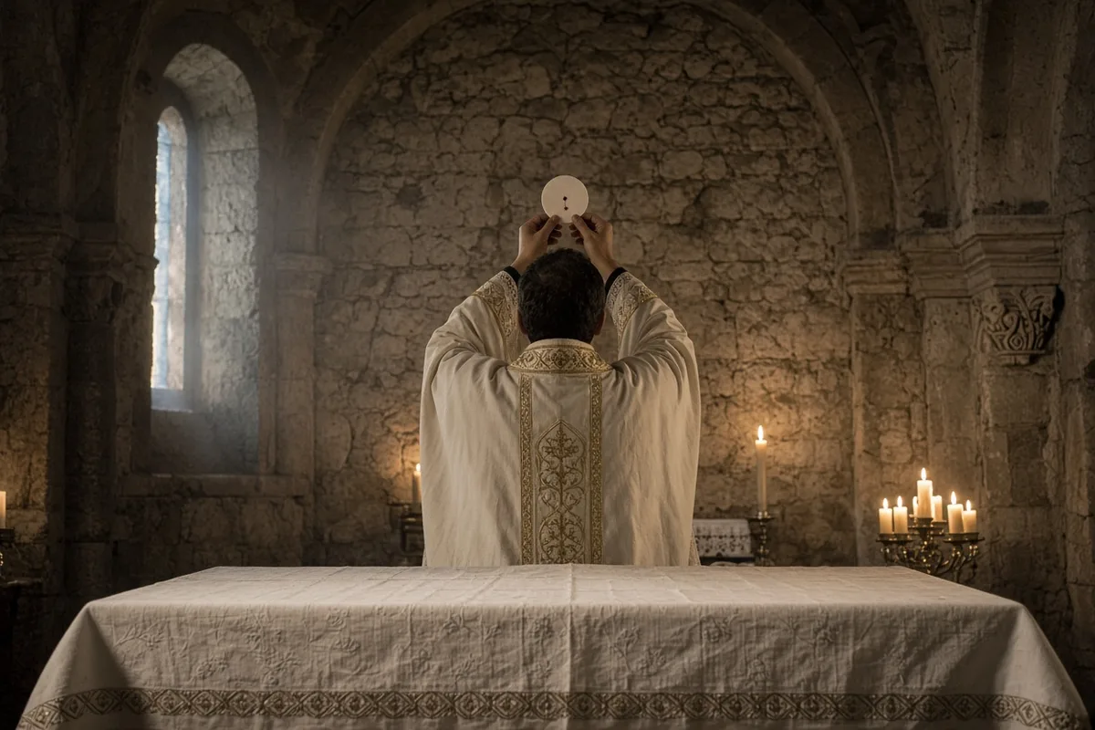 In 1263, a doubting Bohemian priest celebrated Mass at Bolsena when the consecrated host began to bleed.