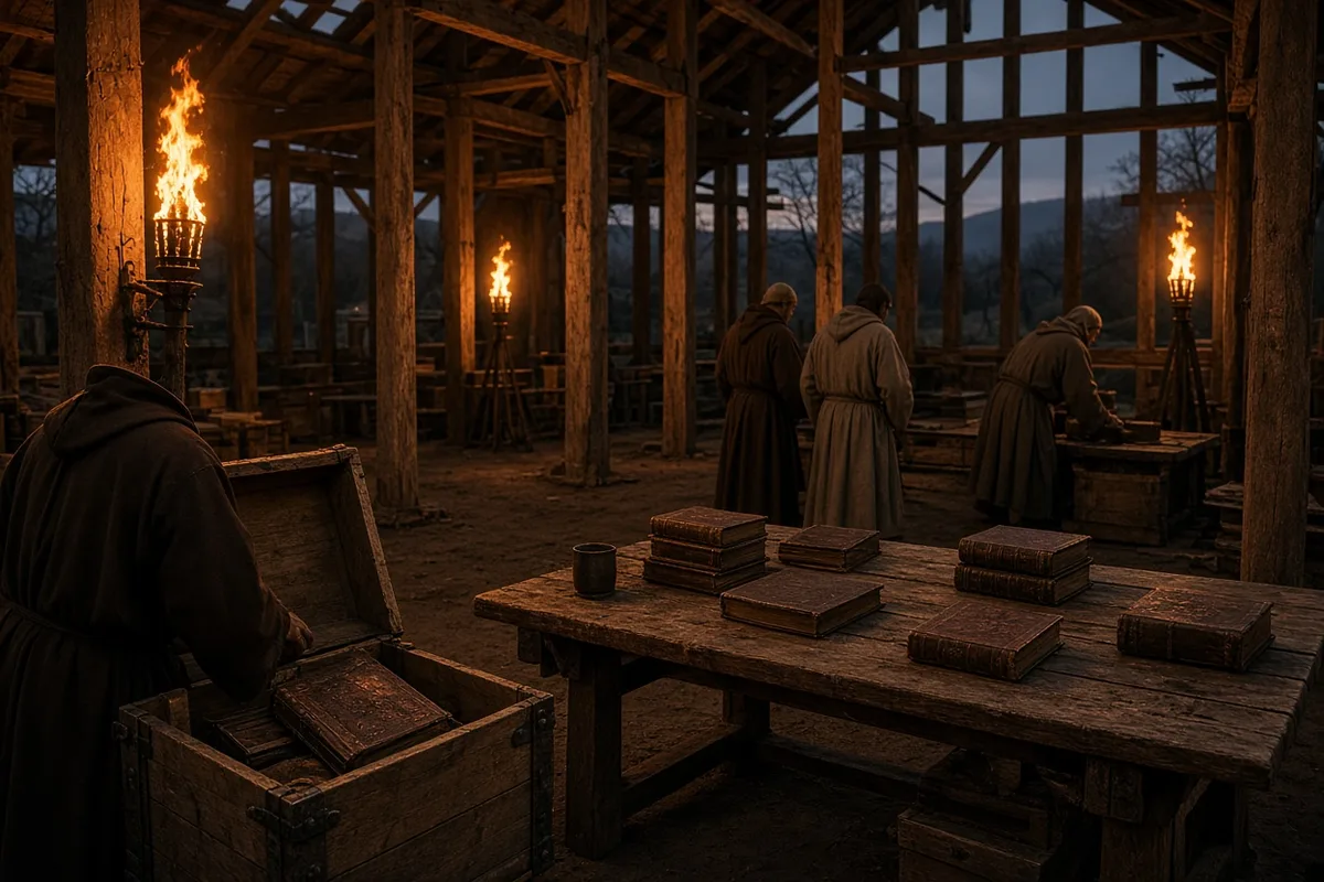 Columbanus brought Irish manuscripts and scholarly traditions to the new foundation.