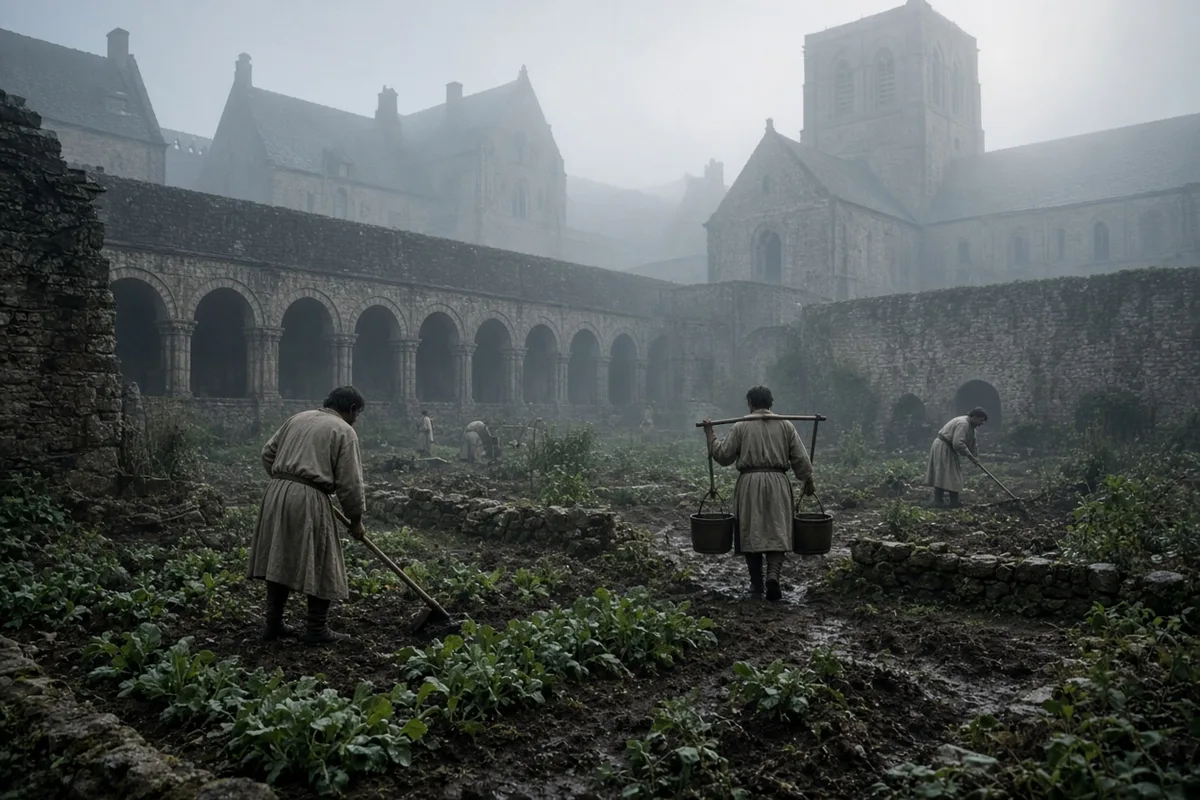 Manual labor formed a central part of the strict monastic discipline at Luxeuil.