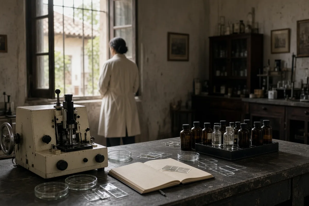 Histological sections were prepared from the Eucharistic tissue for microscopic analysis.