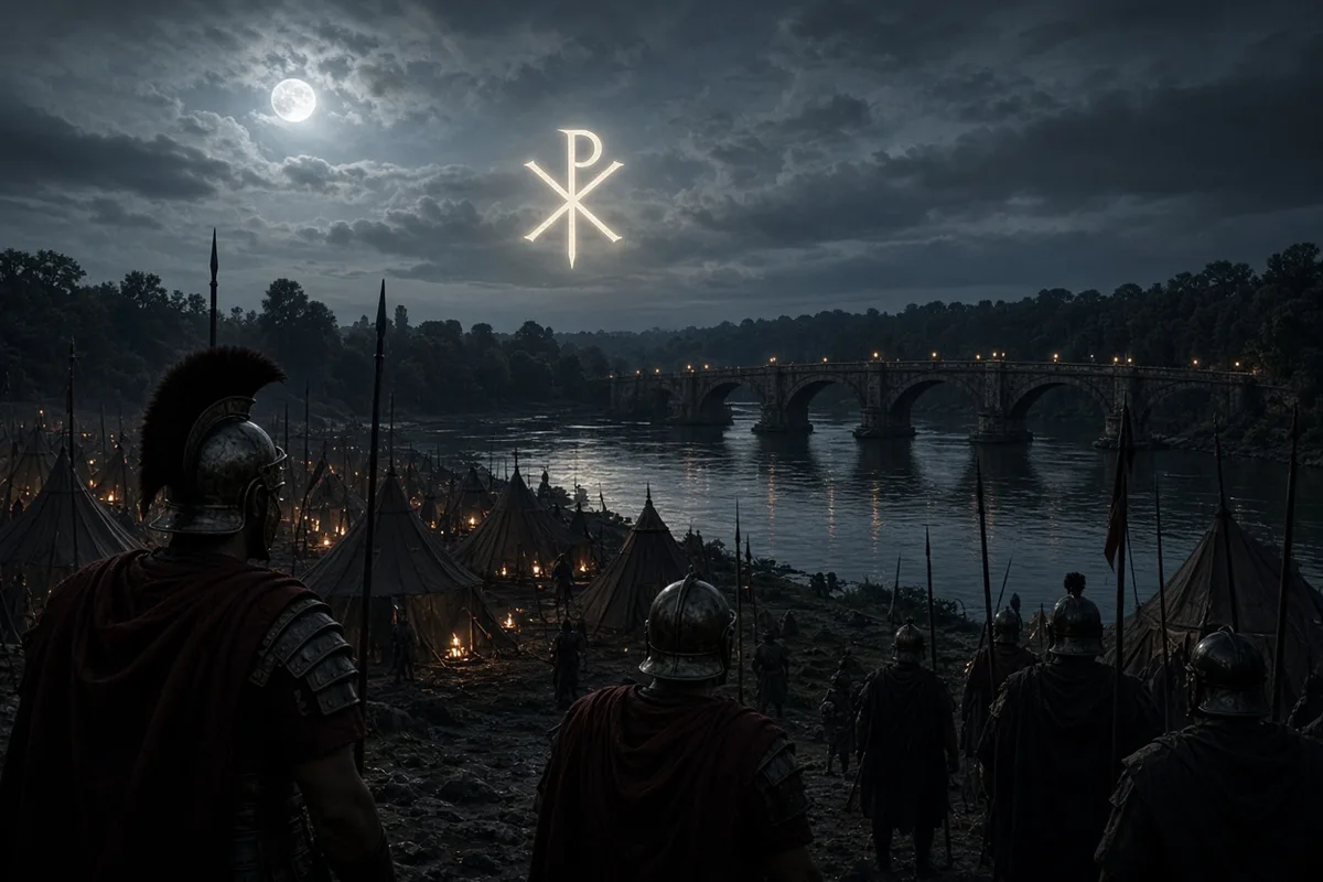 Emperor Constantine beheld a cross of light before the Battle of the Milvian Bridge in 312.