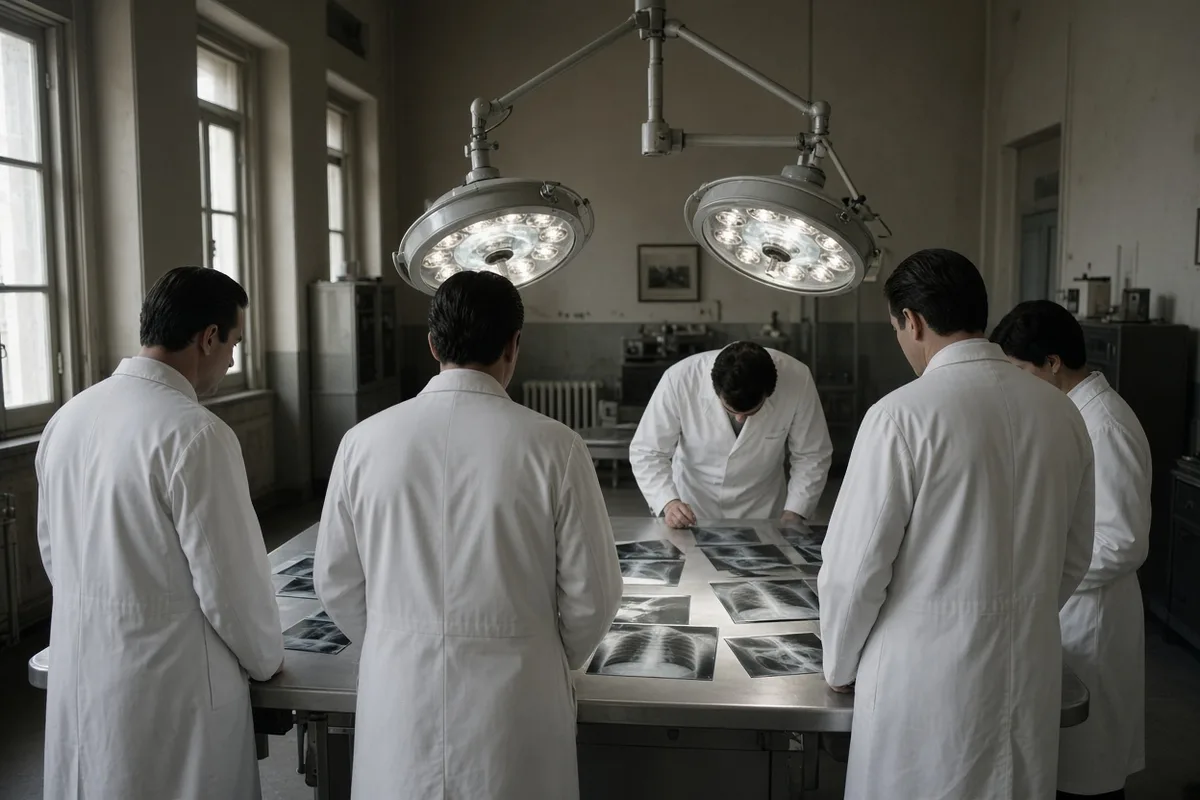 Italian physicians conducted initial follow-up examinations documenting the disappearance of the tumor.