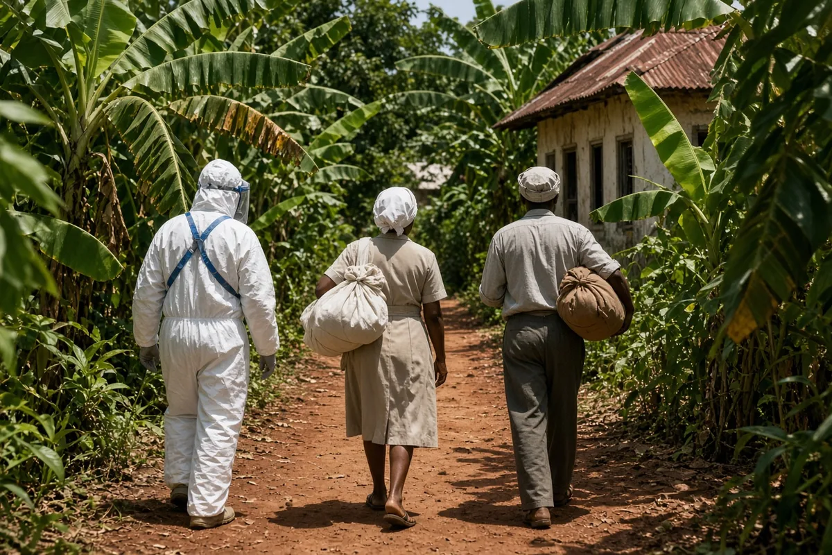 Dr. Komba worked alongside village health workers throughout the outbreak.