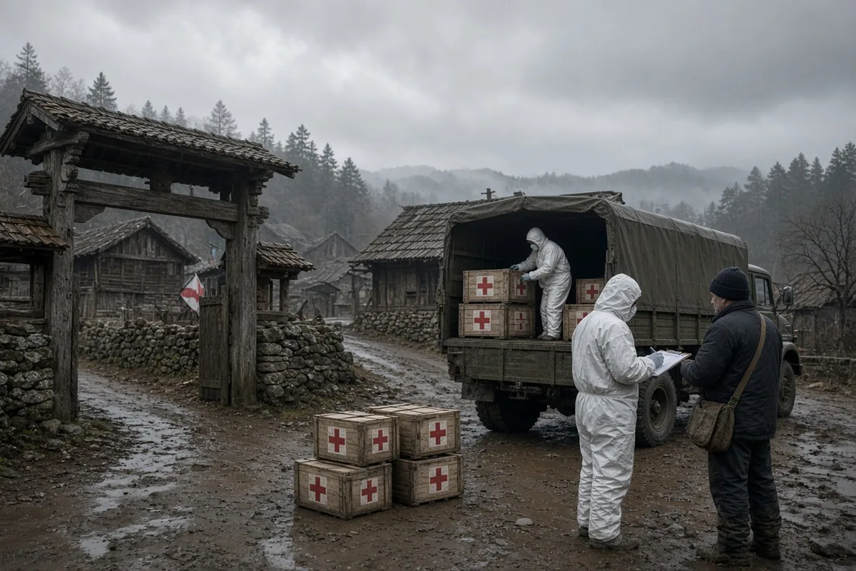 Vaccines finally arrived in the village after Dr. Komba had refused to leave.