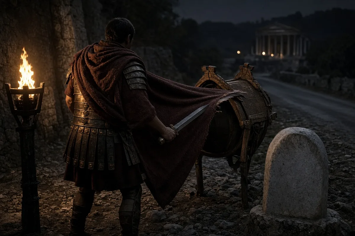 Martin cut his cloak in two with his sword and gave half to the beggar.