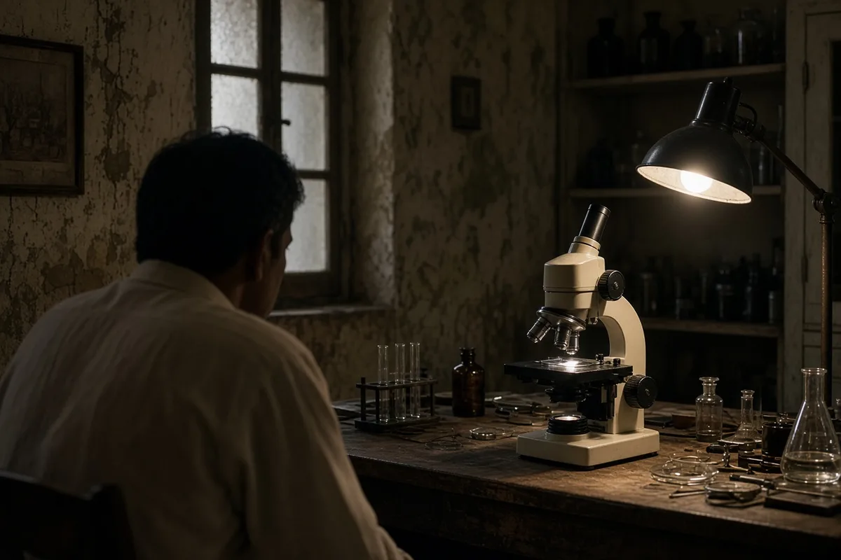 The host was transferred for microscopic study as part of the investigation.