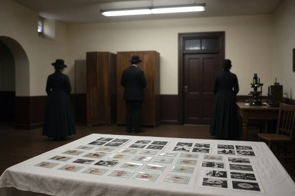 Photographic and microscopic records confirmed the persistence of the image on the host.