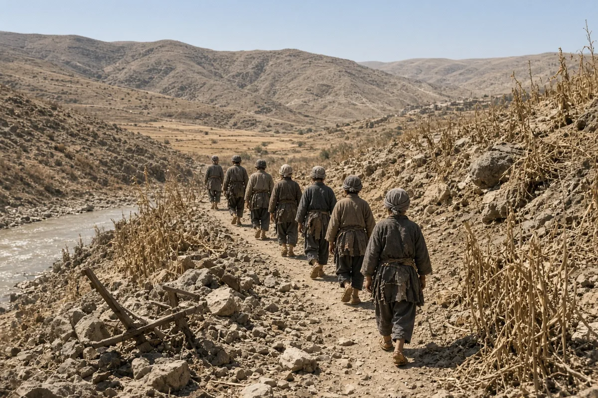 The group began a weeks-long trek across difficult terrain to reach safety.
