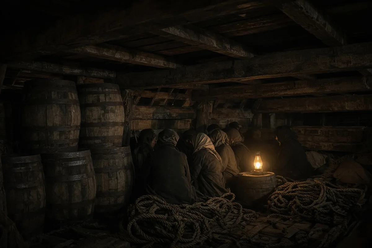 Fishermen hid Jewish passengers below decks among their regular cargo to transport them safely across the sea.